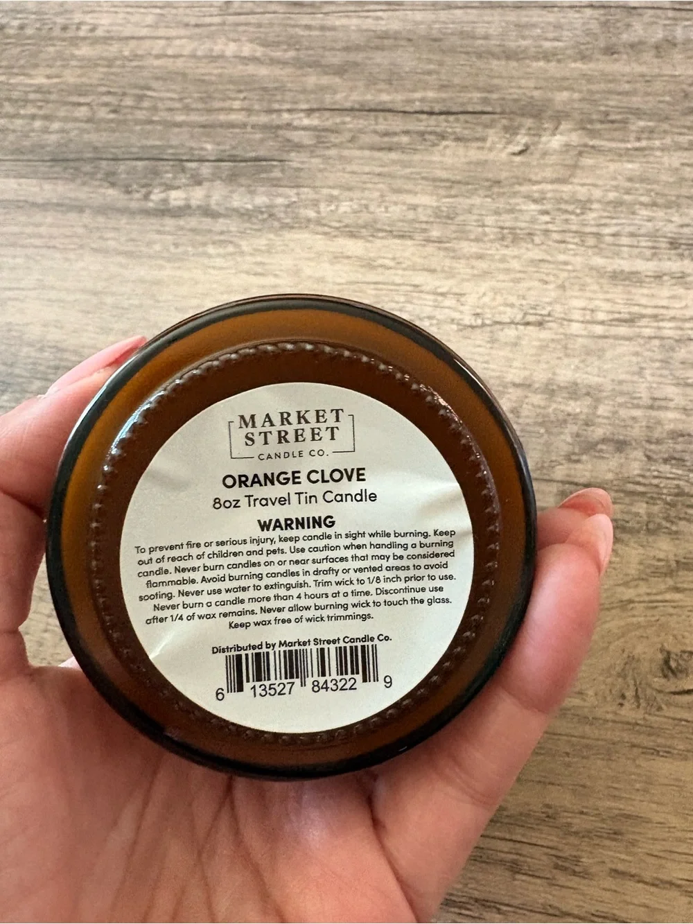 Market Street Candle Co. Orange Clove 8oz Soy Candle - Amber Glass Jar